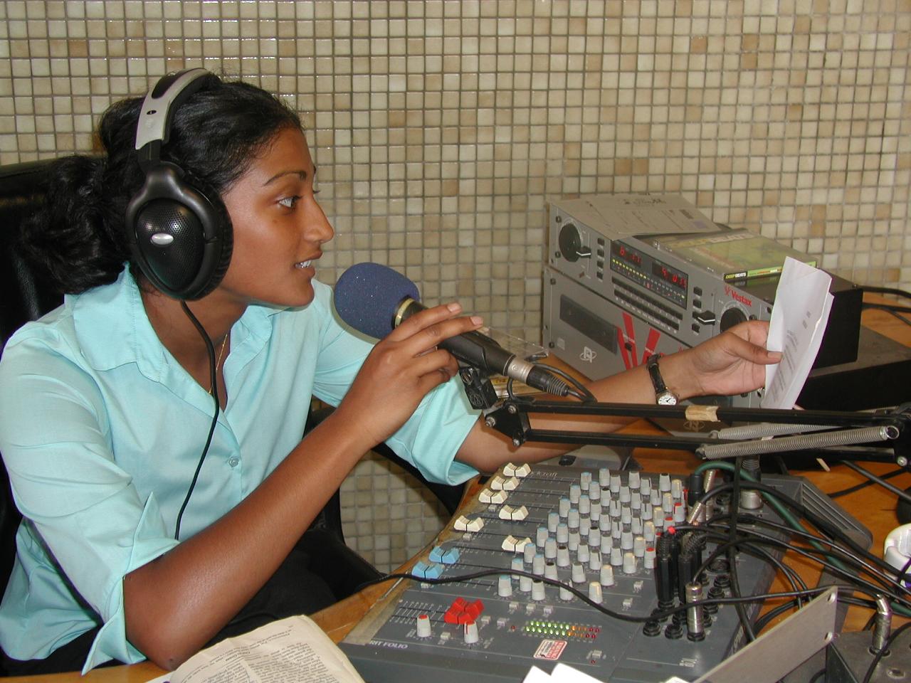 A Projects Abroad journalism intern at a radio station in Ghana An intern at work at our journalism placement in Ghana